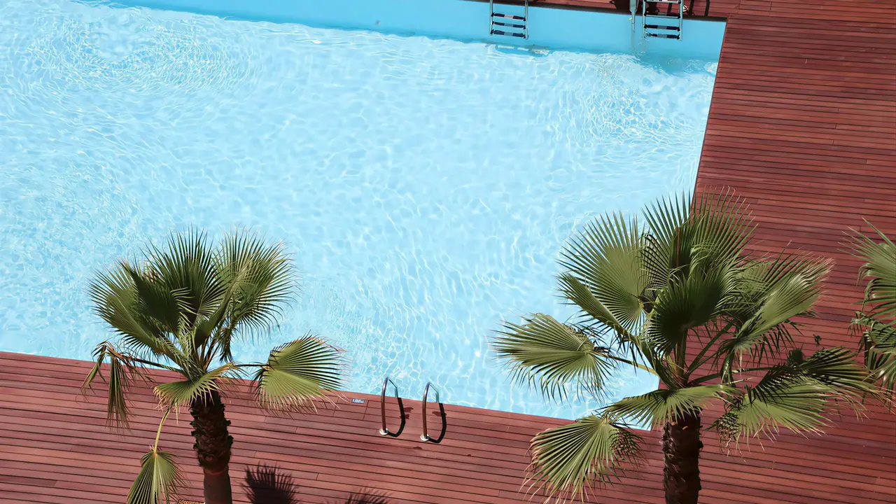 Basen z palmami w Iberostar Waves Bahia de Palma (ex Royal Cupido)