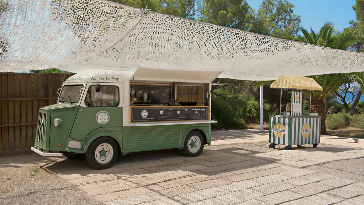 Food truck z przekąskami w Iberostar Waves Club Cala Barca