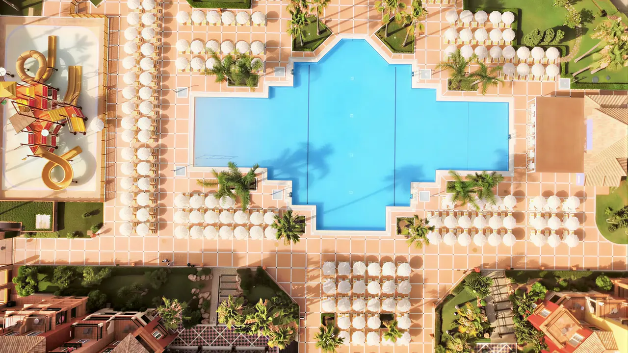 Widok z lotu ptaka na Iberostar Waves Malaga Playa