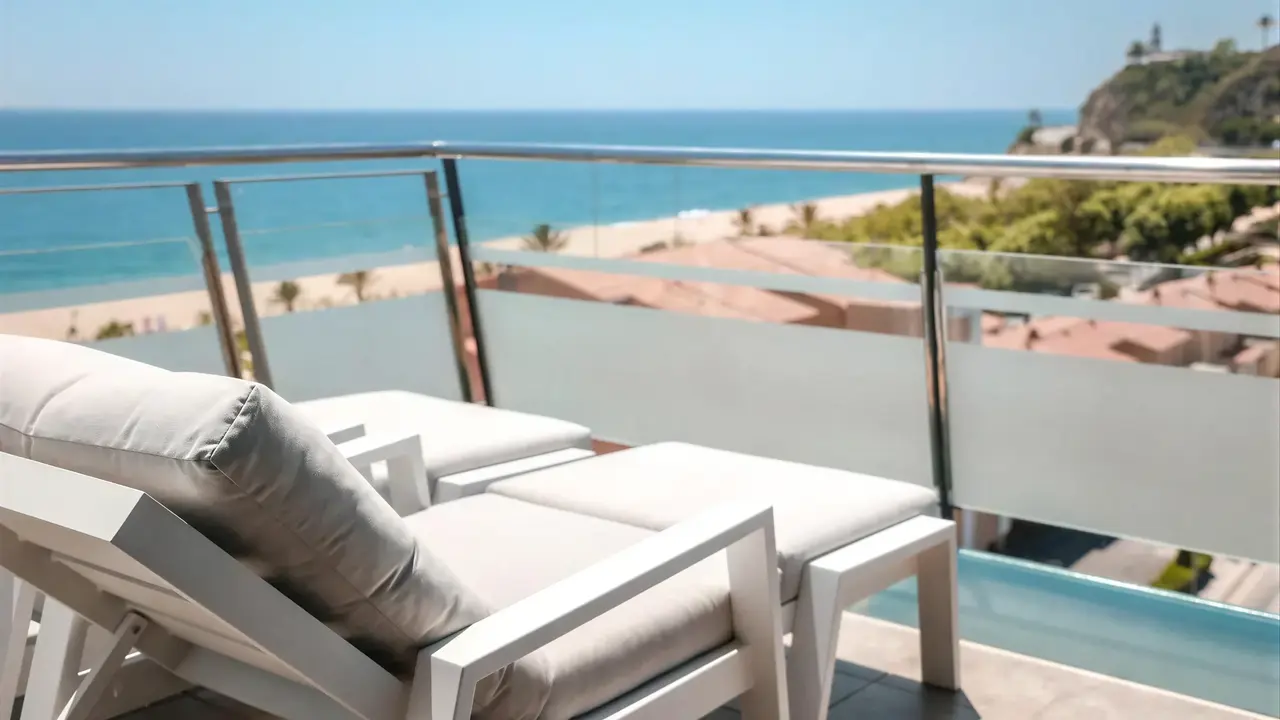 Balkon z widokiem na morze w Kaktus Playa