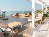 Taras wypoczynkowy nad morzem w Kaktus Playa