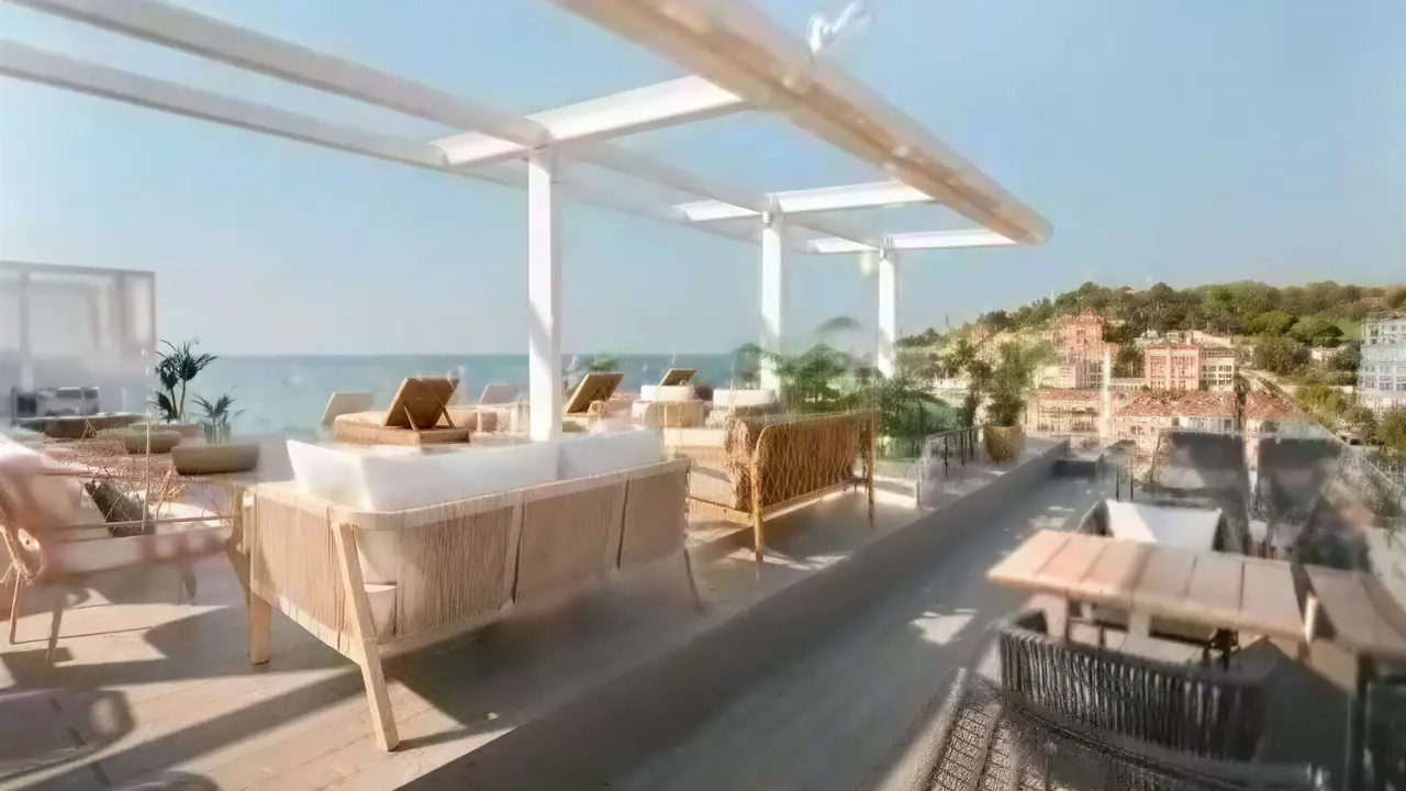 Taras wypoczynkowy z widokiem na morze Kaktus Playa