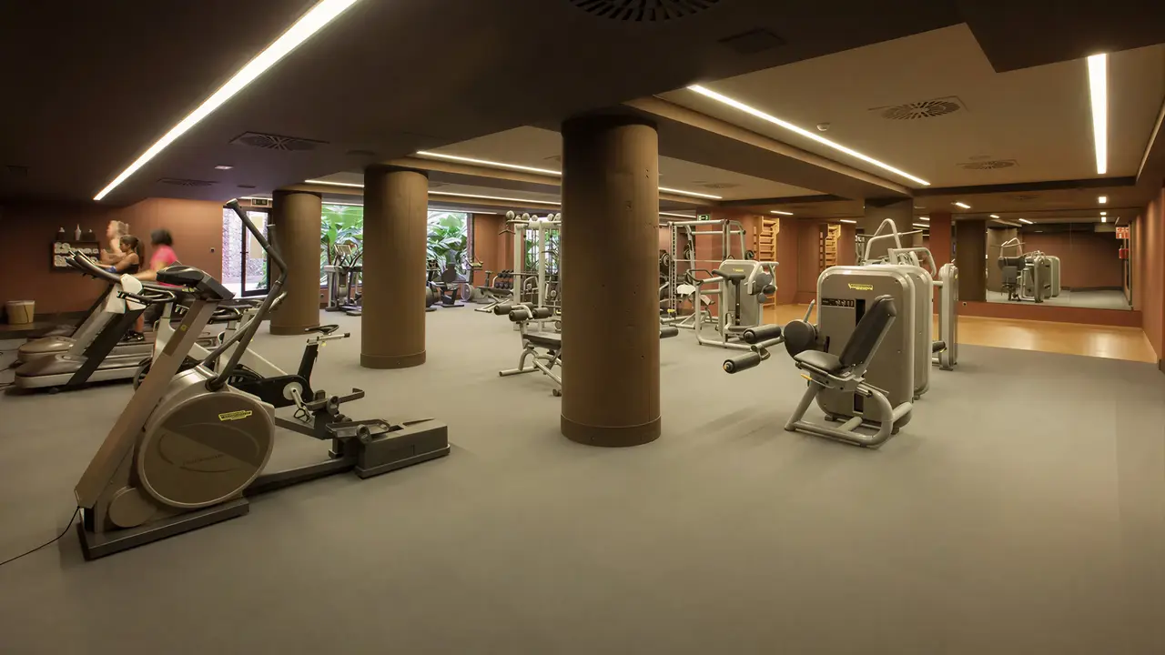 Siłownia z nowoczesnym sprzętem w Lopesan Baobab Resort