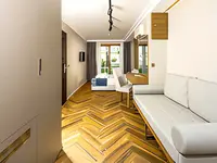 Nowoczesny pokój z sofą w Lucas Didim Resort