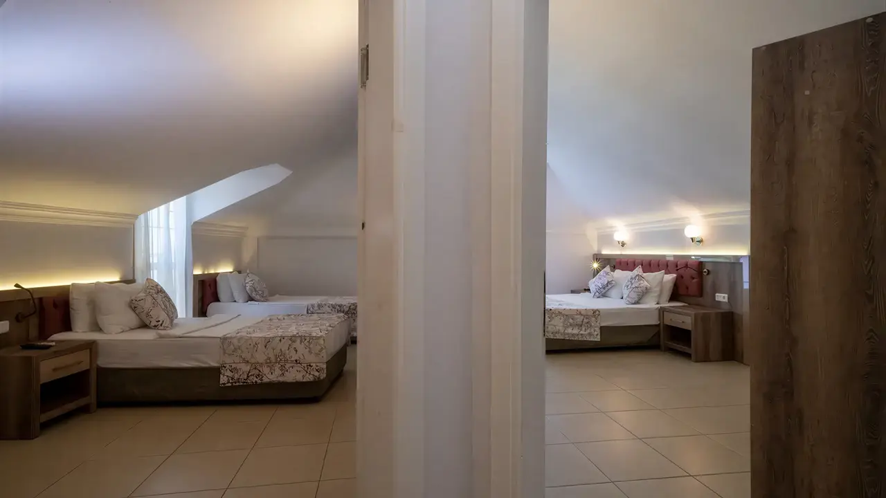 Pokój z łóżkami w Lykia Botanika Beach