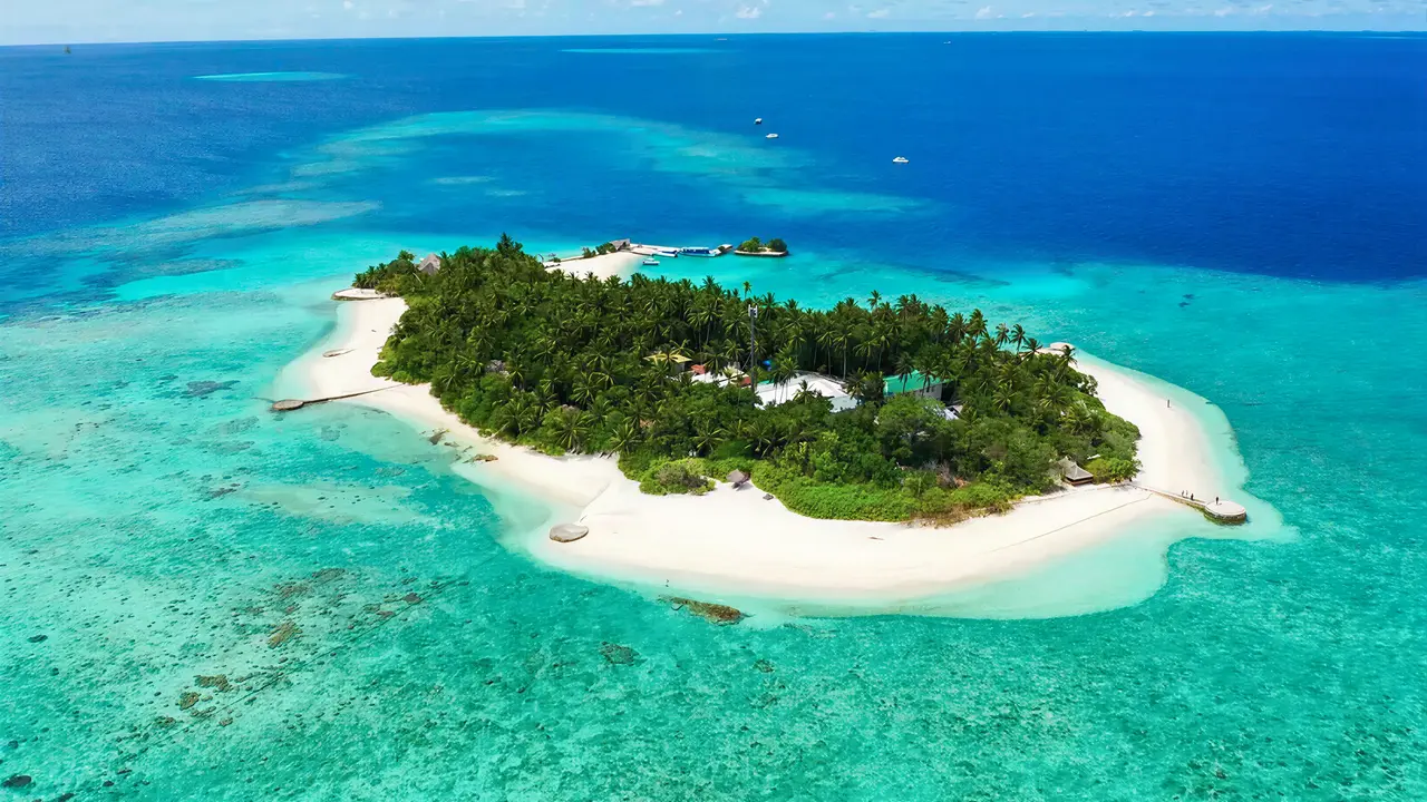 Widok z lotu ptaka na Makunudu Island