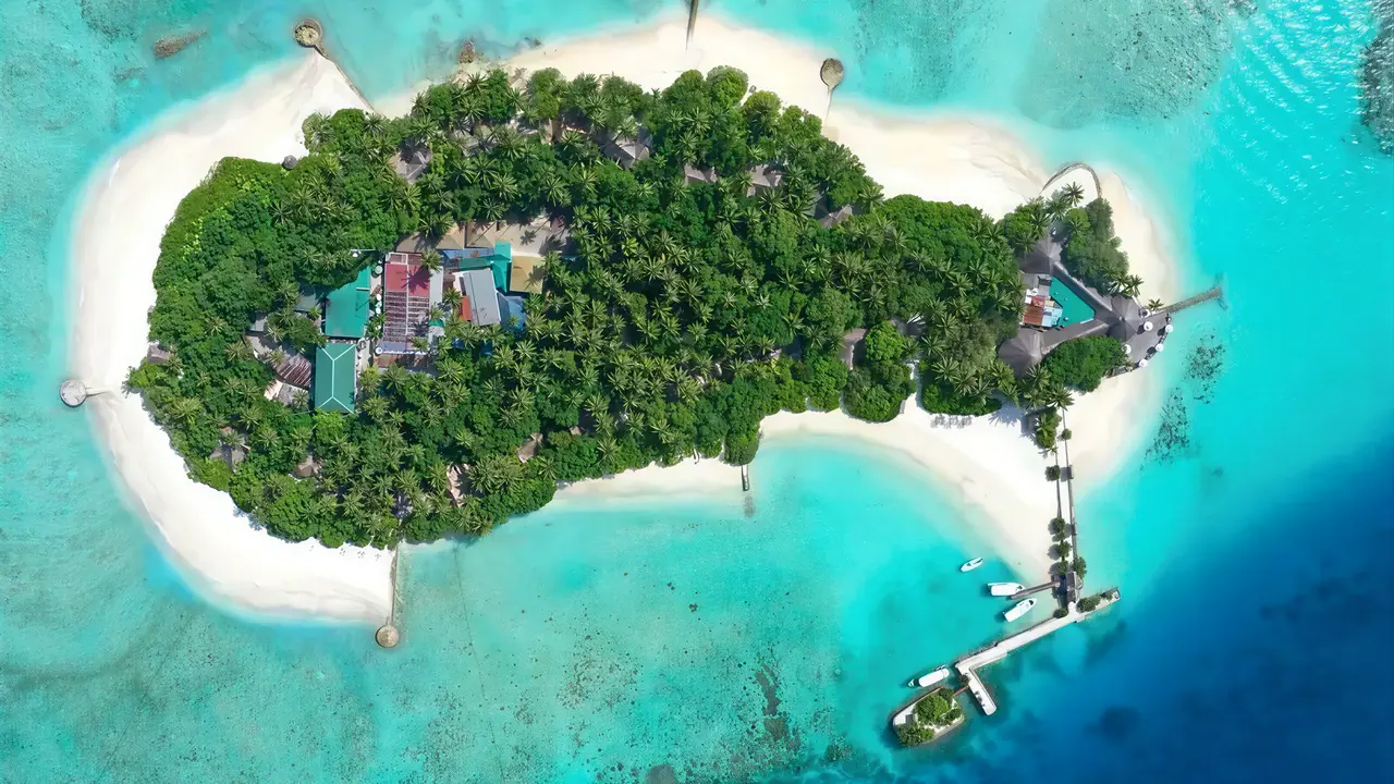 Widok z lotu ptaka na Makunudu Island