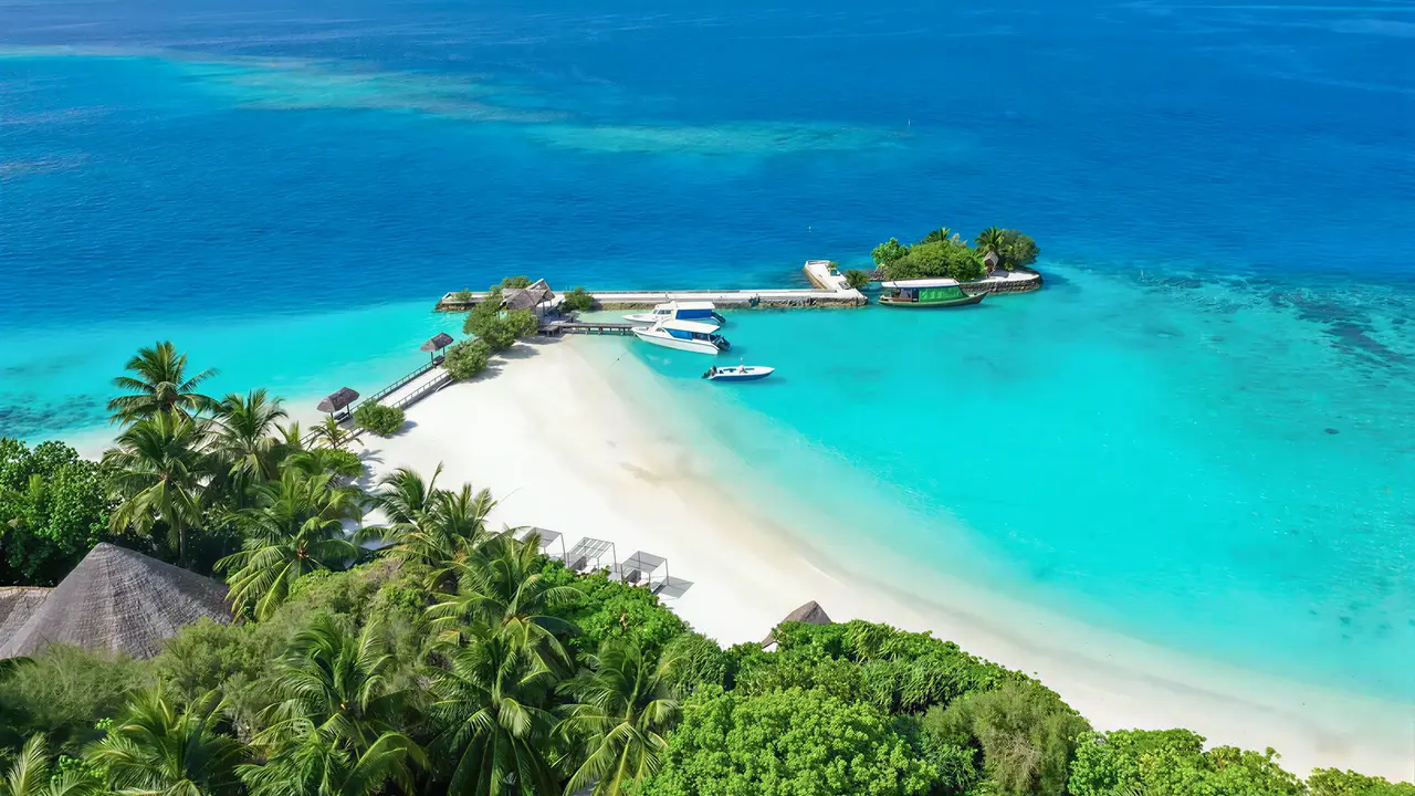 Widok z lotu ptaka na Makunudu Island