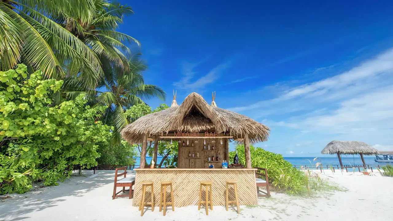 Bar na plaży w Makunudu Island