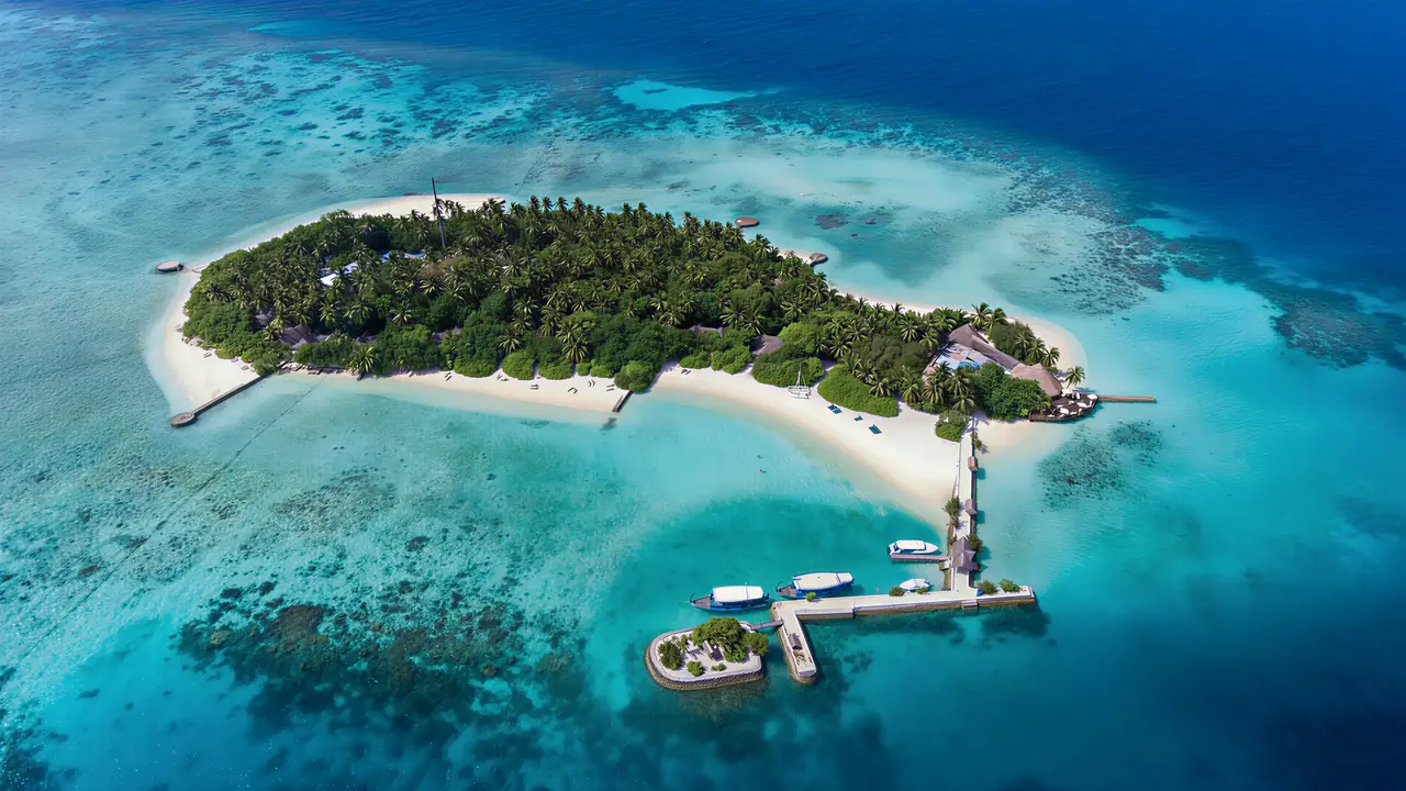 Widok z lotu ptaka na Makunudu Island