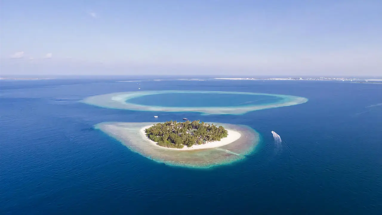 Widok z lotu ptaka na Malahini Kuda Bandos