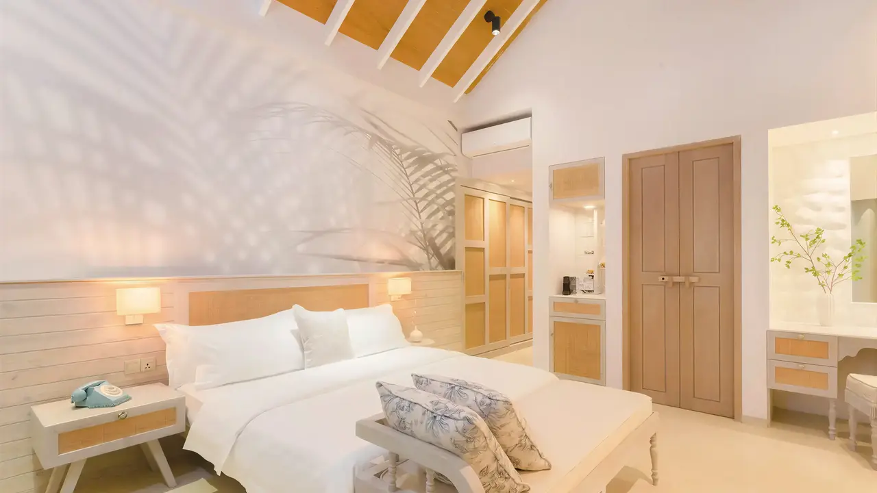 Jasna sypialnia w hotelu Malahini Kuda Bandos
