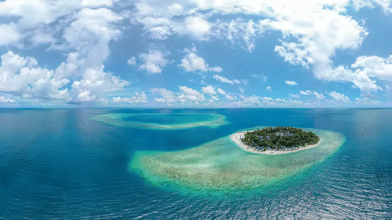 Widok z lotu ptaka na Malahini Kuda Bandos