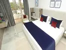 Nowoczesna sypialnia w hotelu Marhaba Beach