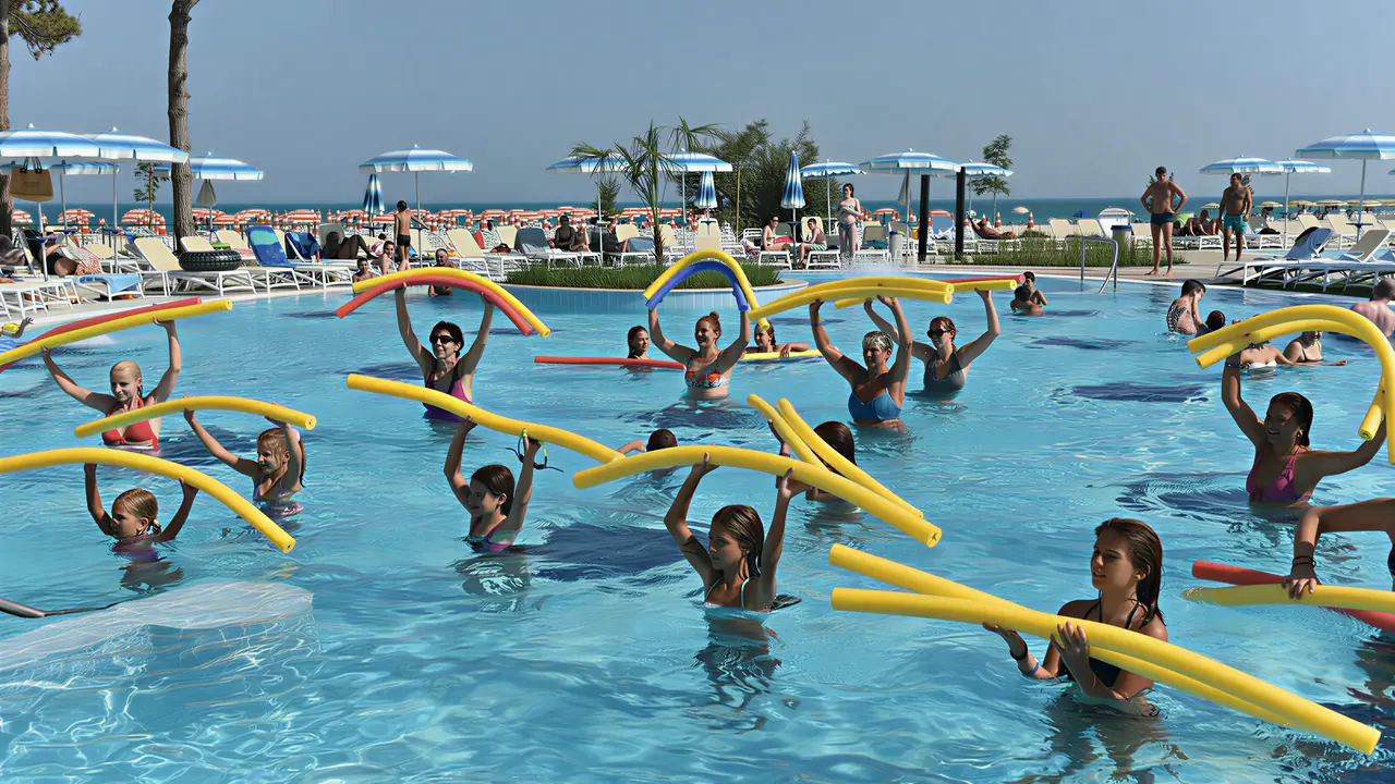 Aqua aerobik w basenie hotelu Maritim Paradise Blue Albena