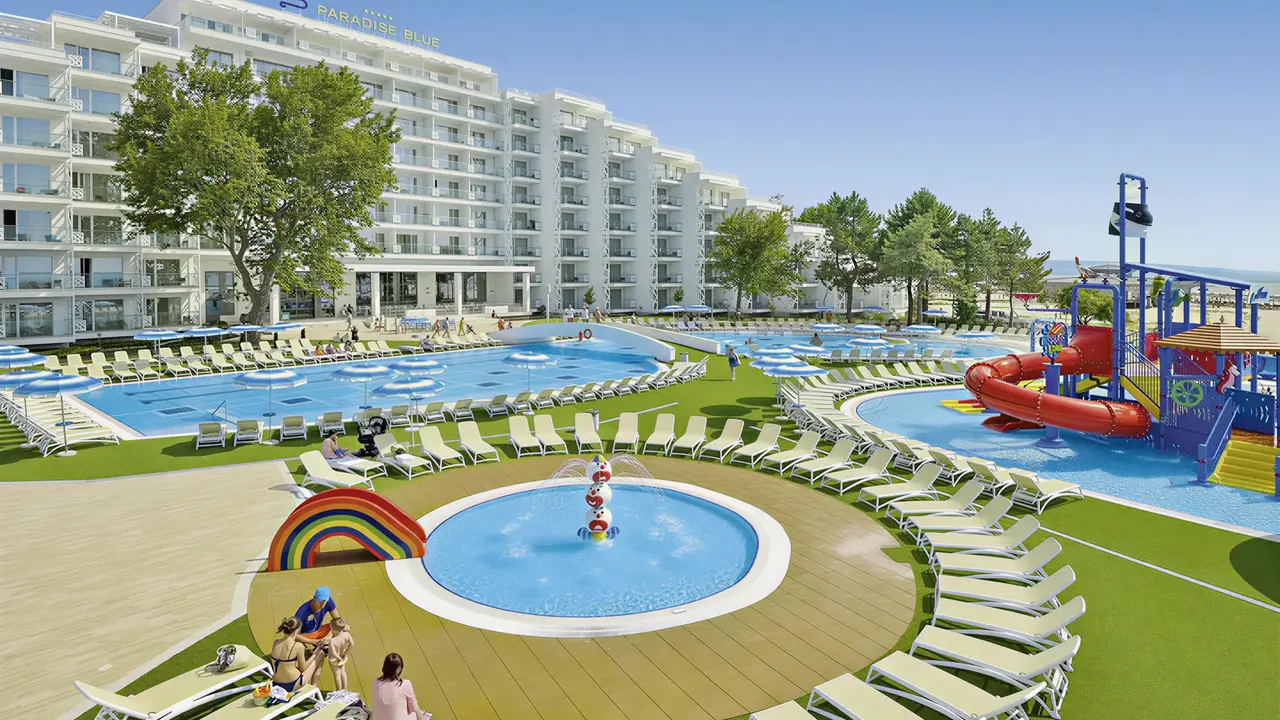 Zjeżdżalnie wodne i baseny w Maritim Paradise Blue Albena