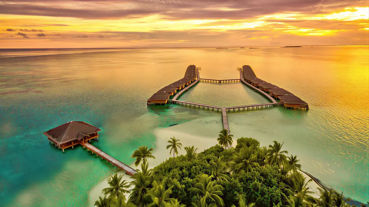 Widok z lotu ptaka na Medhufushi Island Resort