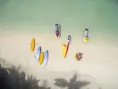 Sprzęt do sportów wodnych na plaży Medhufushi Island Resort