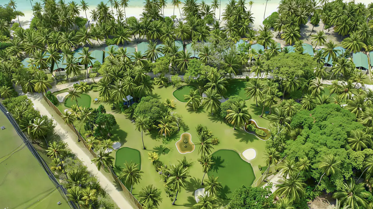 Widok z lotu ptaka na Meeru Island Resort