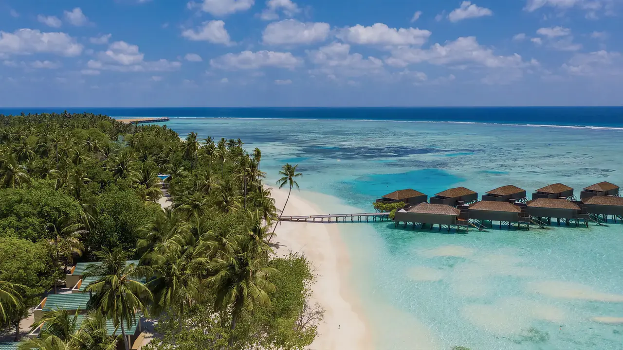 Widok z lotu ptaka na Meeru Island Resort