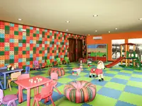 Pokój dla dzieci w Meeru Island Resort z zabawkami