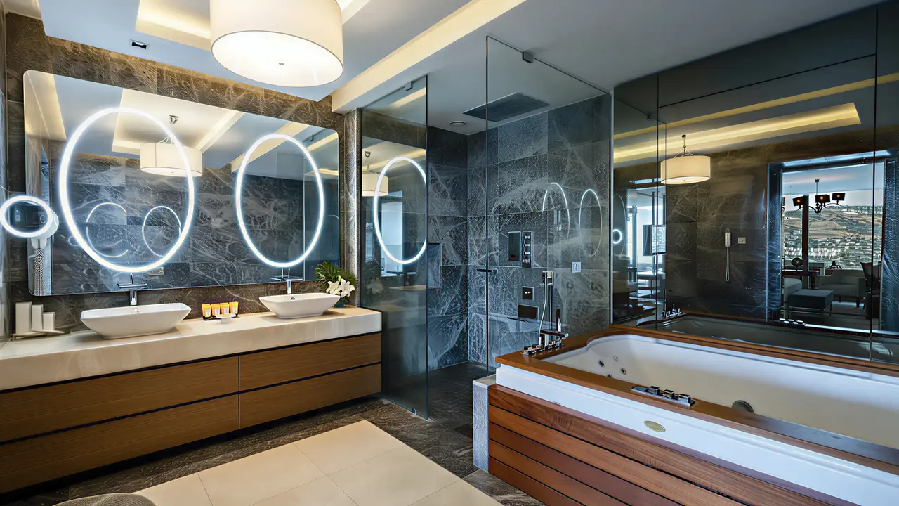 Luksusowa łazienka w Mivara Luxury Resort & Spa Bodrum z wanną