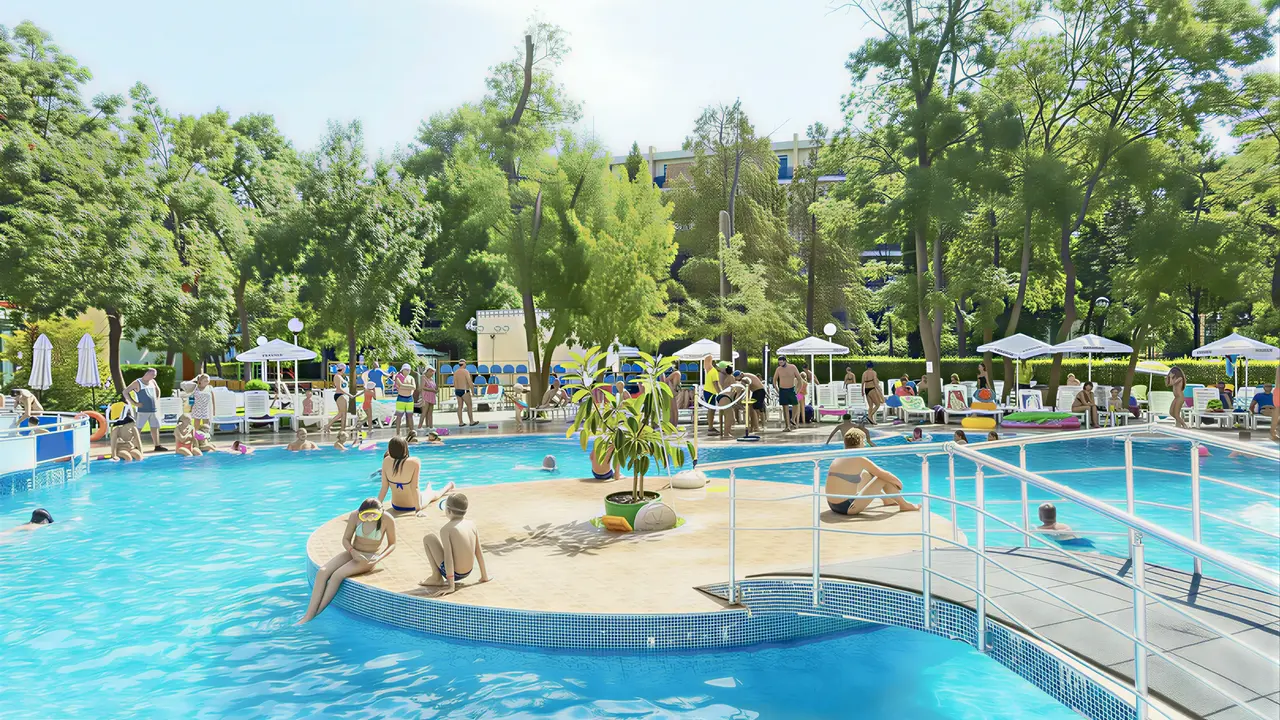 Basen z gośćmi w MPM Kalina Garden