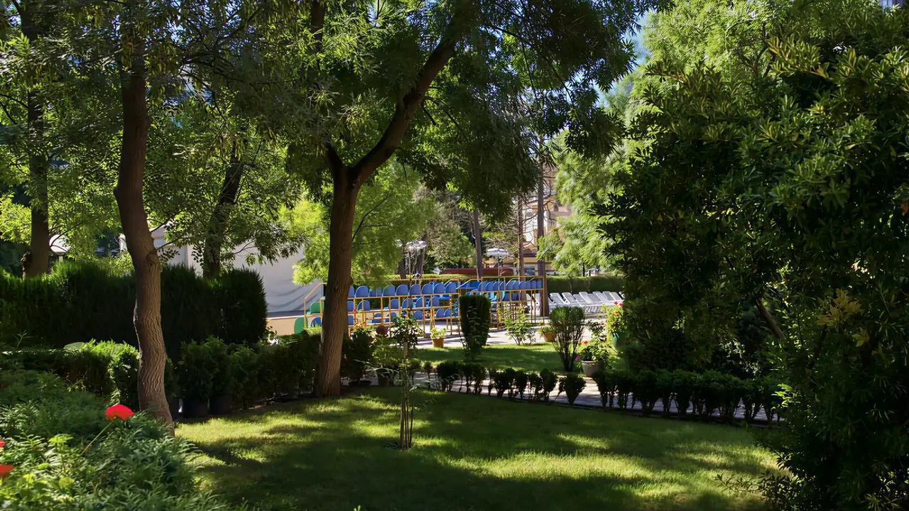 Zielony ogród w MPM Kalina Garden z drzewami