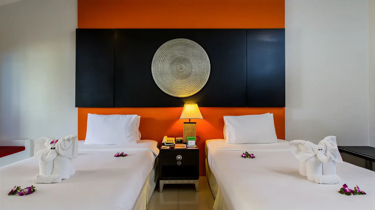 Pokój z dwoma łóżkami w Nai Yang Beach Resort