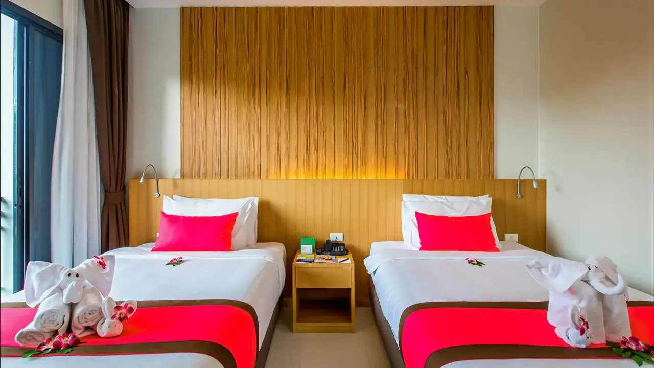 Pokój z dwoma łóżkami w Nai Yang Beach Resort