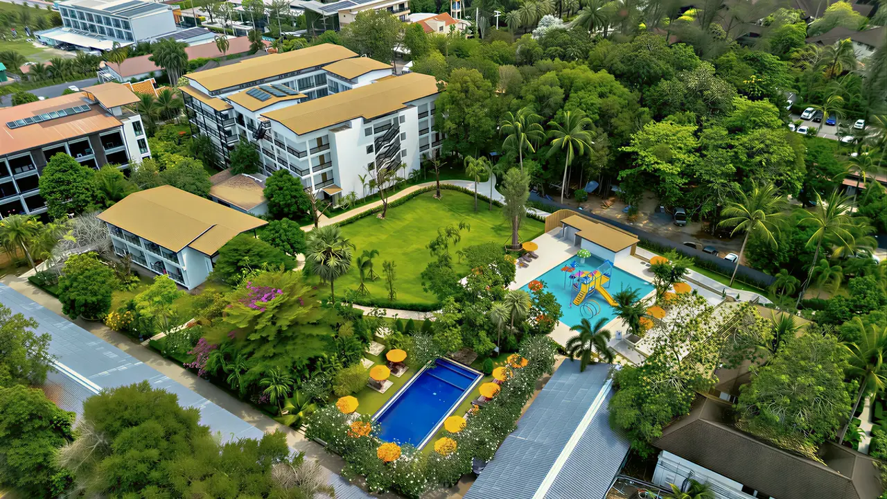Widok z lotu ptaka na kompleks Nai Yang Beach Resort
