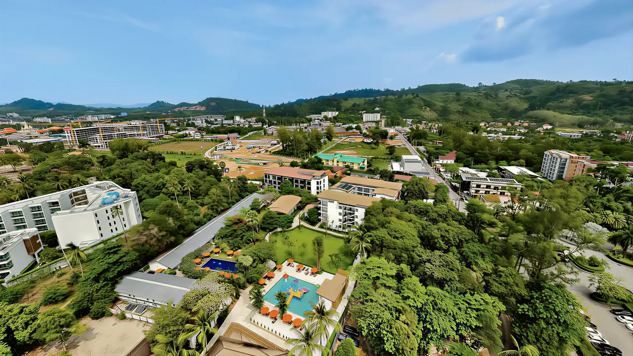 Widok z lotu ptaka na kompleks Nai Yang Beach Resort