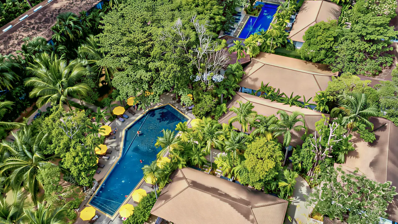 Widok z lotu ptaka na Nai Yang Beach Resort