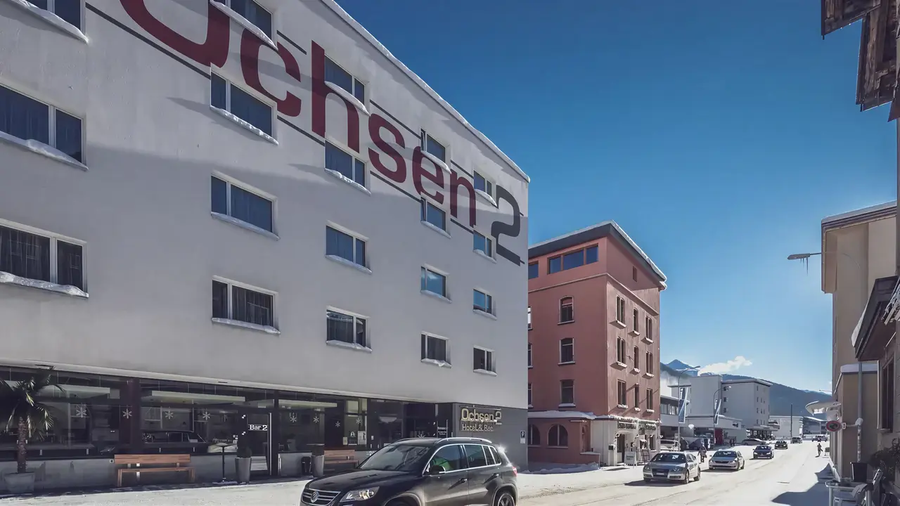 Elewacja budynku Ochsen 2 (Davos) od strony ulicy