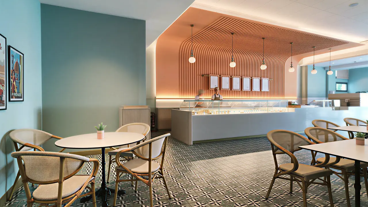 Kawiarnia i witryna z deserami w Olympic Lagoon Resort Paphos