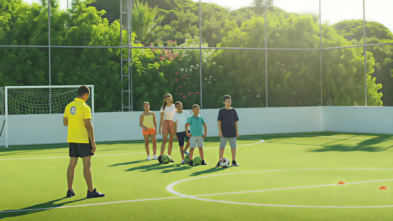 Trening piłki nożnej w Olympic Lagoon Resort Paphos