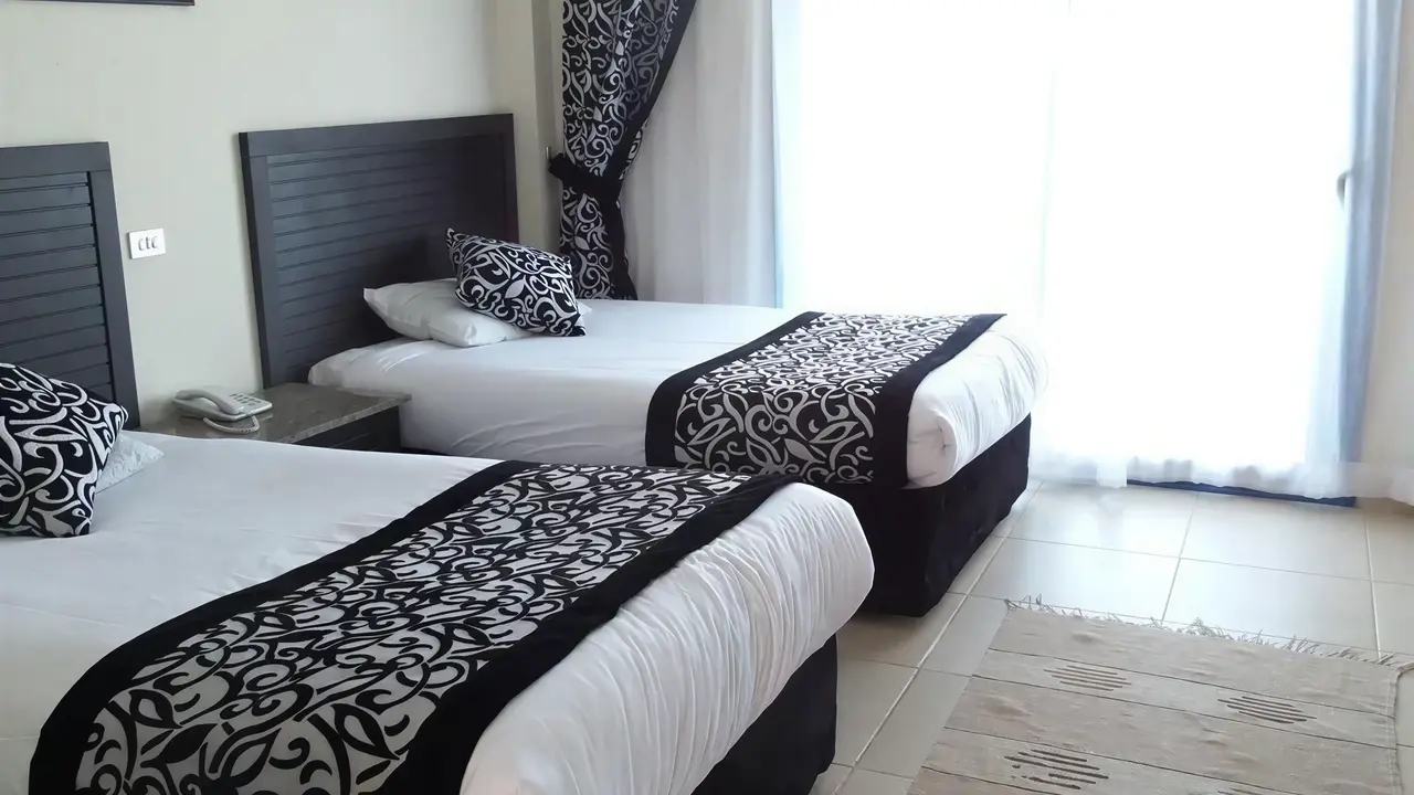 Pokój z dwoma łóżkami w Panorama Bungalows El Gouna