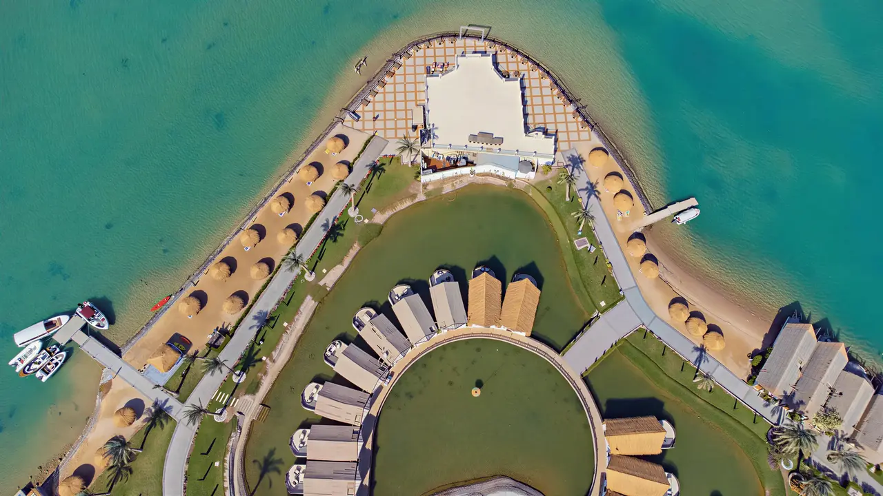 Widok z lotu ptaka na kompleks Panorama Bungalows El Gouna
