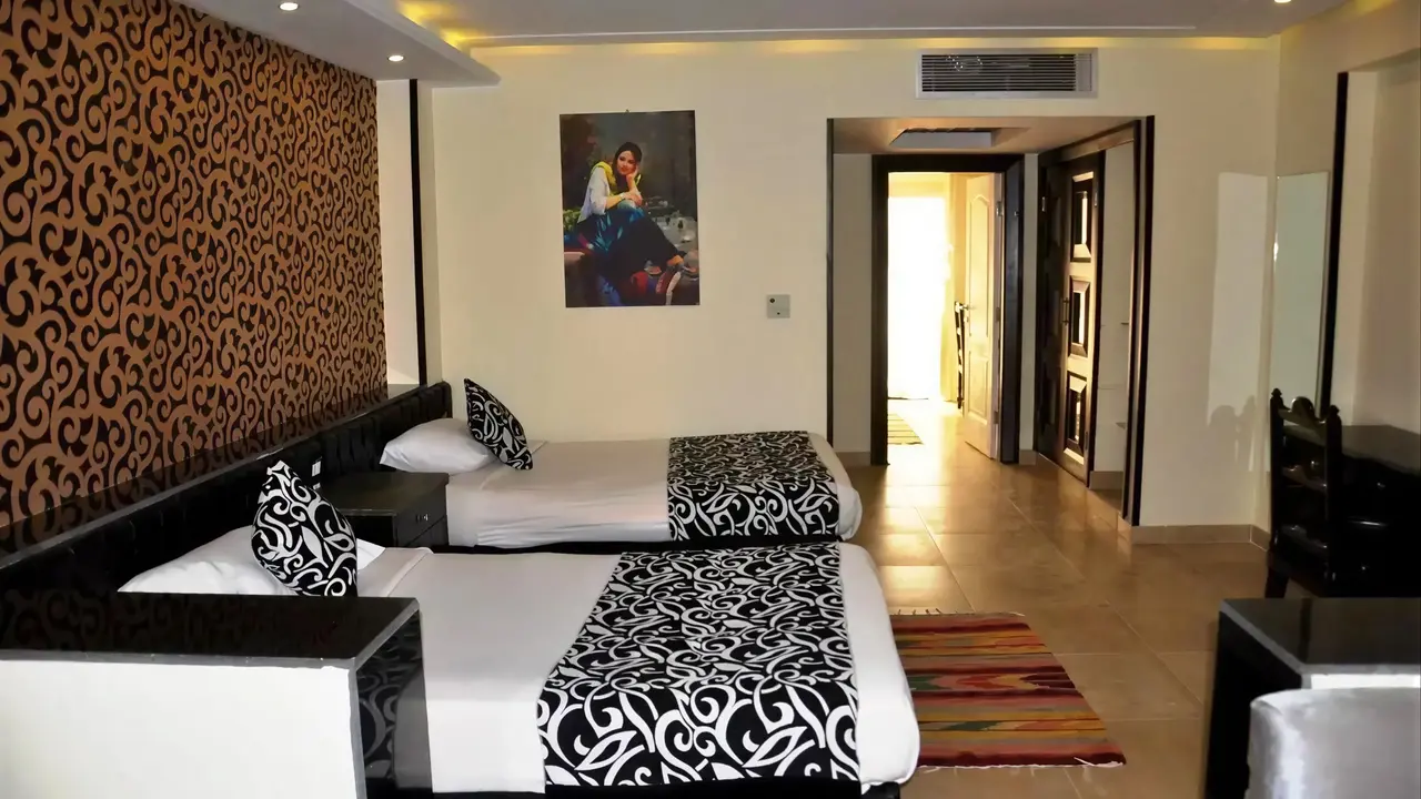 Pokój z dwoma łóżkami w Panorama Bungalows El Gouna