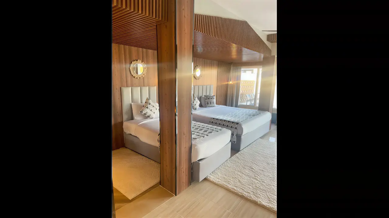 Pokój z łóżkami w Panorama Bungalows El Gouna