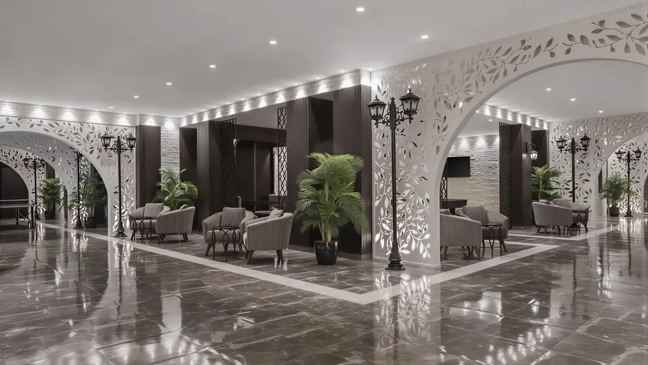 Elegancki lobby w Papillon Belvil z wygodnymi fotelami