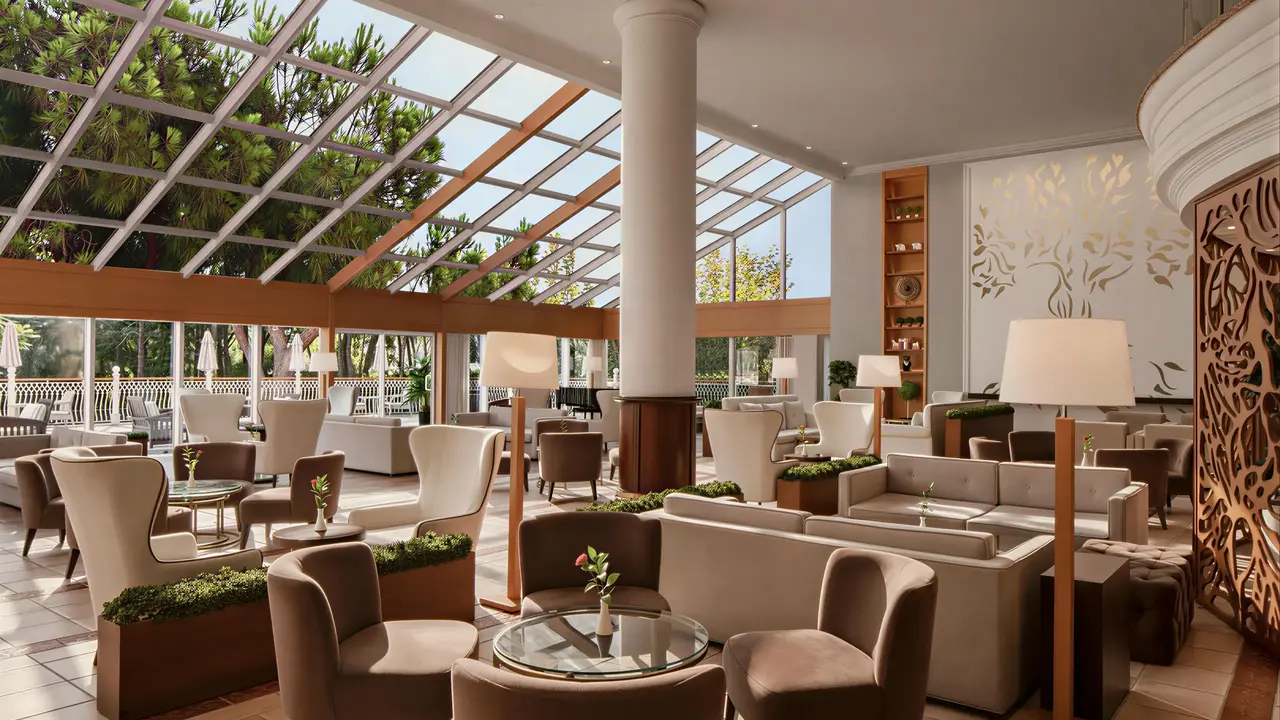 Wnętrze eleganckiego lobby w Papillon Belvil