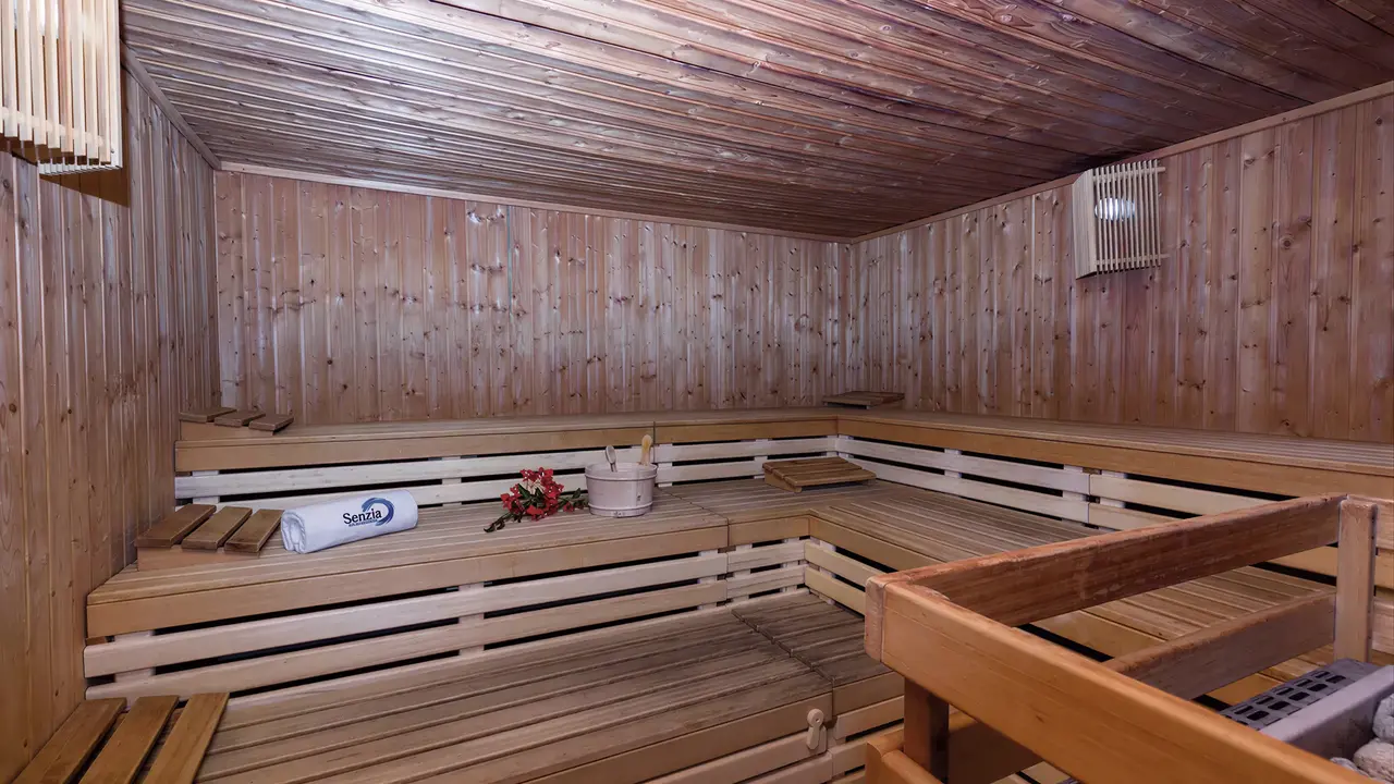 Drewniana sauna w hotelu Playacalida