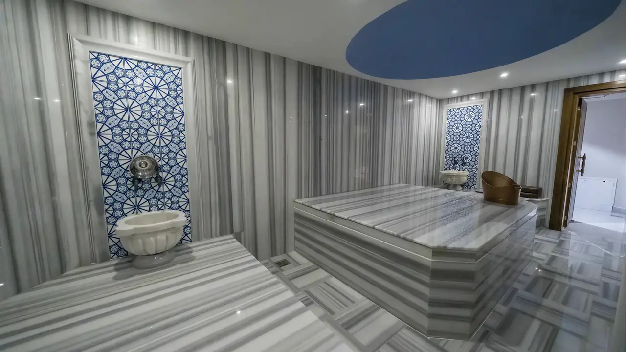 Marmurowe wnętrze strefy spa w Premier Nergis Beach & SPA