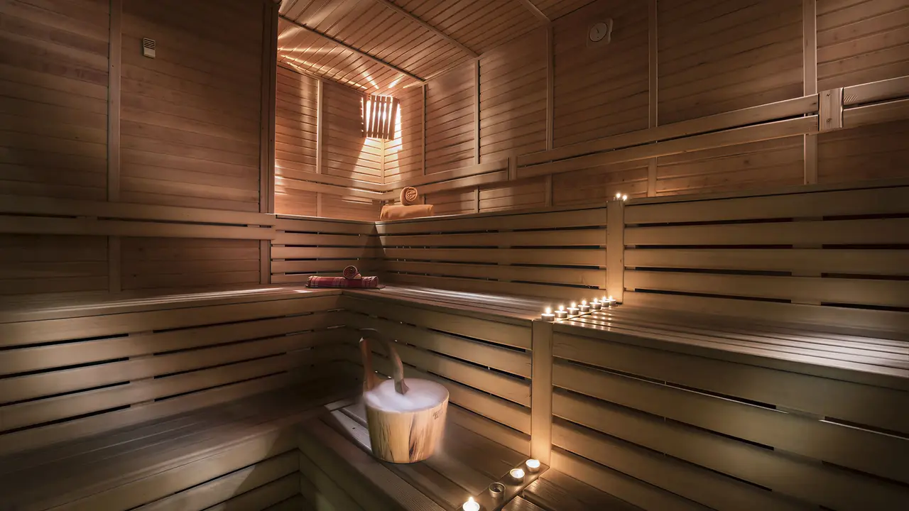 Drewniana sauna w obiekcie Quattro Beach Spa