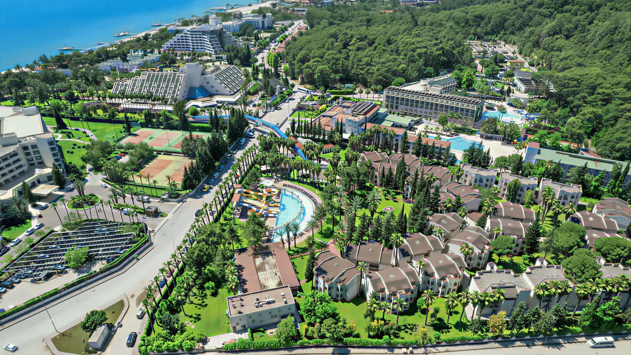 Widok z lotu ptaka na Queens Park Resort Goynuk