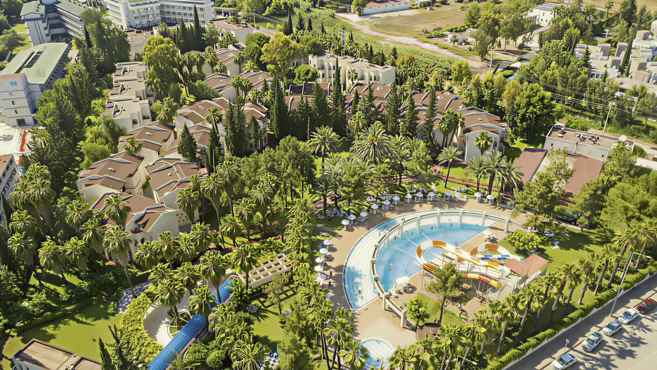 Widok z lotu ptaka na Queens Park Resort Goynuk
