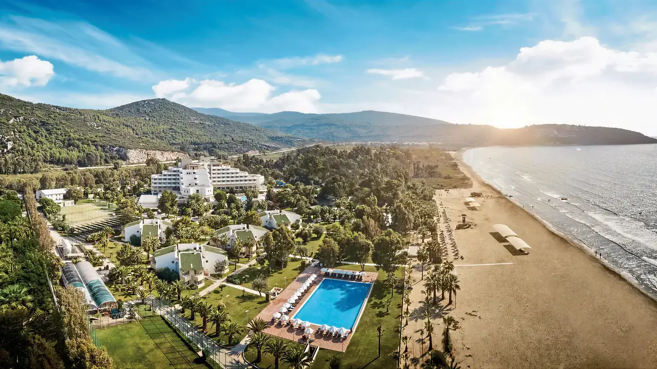 Widok na kompleks Richmond Ephesus Resort z lotu ptaka