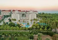 Widok z lotu ptaka na Royal Atlantis Beach