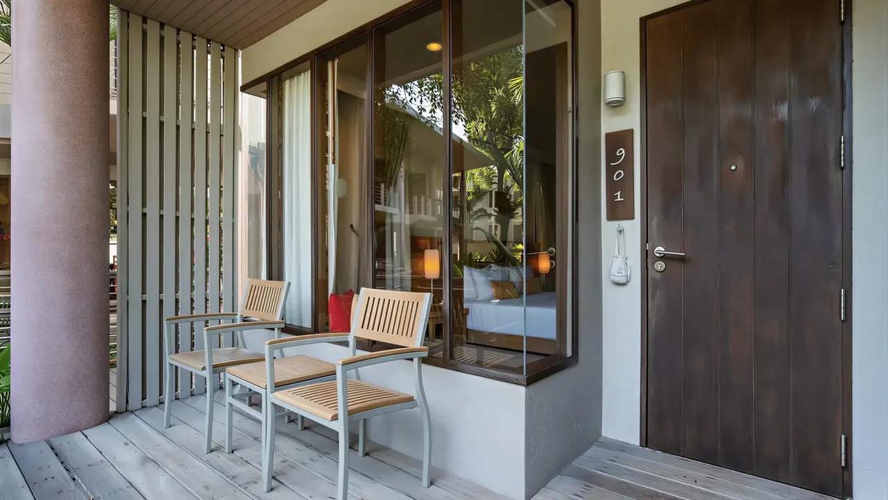 Taras przy pokoju w Sai Kaew